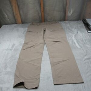 Duluth Trading Pants Mens 36x32 Beige Nylone Rain Wind Relaxed Tactical Cargo